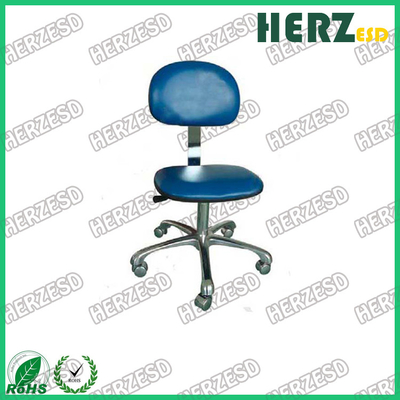 Sedie di laboratorio regolabili in cuoio in PU per spazi puliti ergonomici ESD 440 -580 mm Altezza regolabile